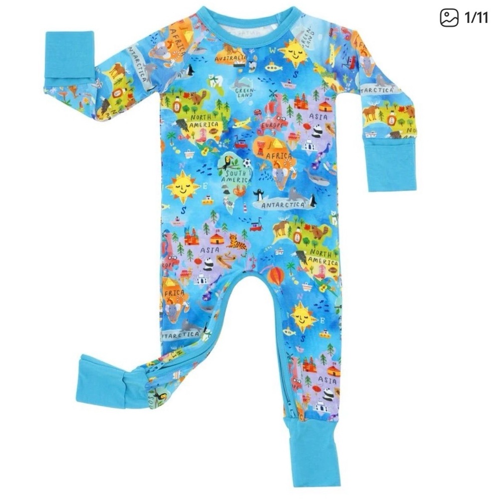 Little Sleepies Around the World Crescent Zippy